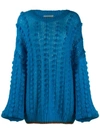 Marco De Vincenzo Oversized Pompom Jumper In Blue