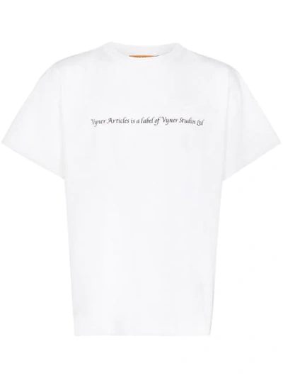 Vyner Articles Shepherd Print T-shirt In White