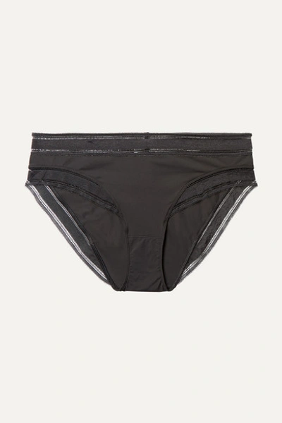 Eres Seventies Mesh-trimmed Stretch-jersey Briefs In Gray