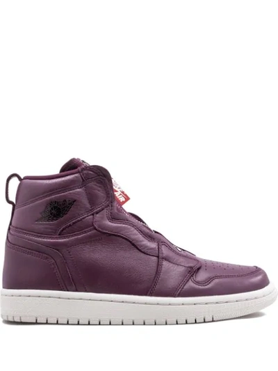 Jordan Wmns Air  1 Hi Zip Prem Sneakers In Purple