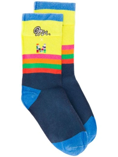 Mira Mikati Striped Socks - Yellow In Yellow-navy