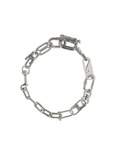 Ambush Carabiner Clip Necklace In Metallic