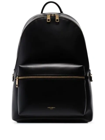 Dolce & Gabbana Monreal Zipped Backpack In Black