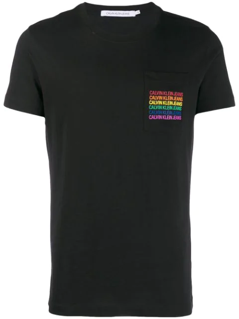 Calvin Klein Jeans Est.1978 Calvin Klein Jeans Rainbow Logo T-shirt ...