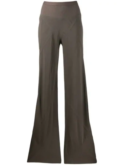 Rick Owens Bias Cut Trousers In Grey