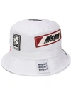 Msgm Patch Bucket Hat In 01 White