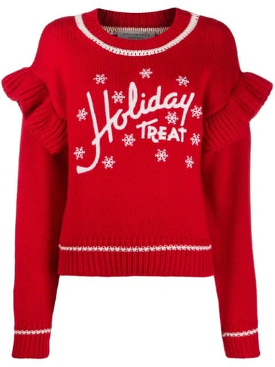 Philosophy Di Lorenzo Serafini Holiday Treat Knitted Jumper In Red