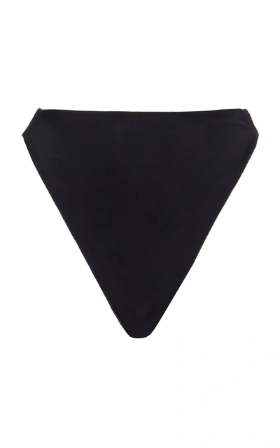Aexae Women's High Cut Triangle Bikini Bottom In Black