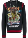 Philipp Plein Cash Teddy Hoodie In Black