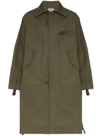 Boramy Viguier Exaggerated Pocket Parka Coat In Green