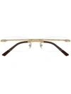 Cartier Rectangular Frame Glasses In Gold