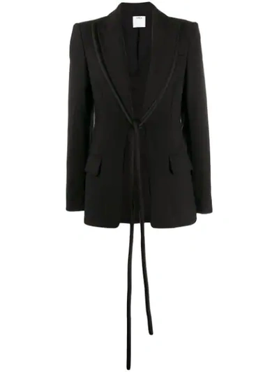 Area Bow Front Blazer In Black