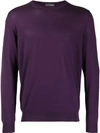 Drumohr Crew Neck Jumper In Purple