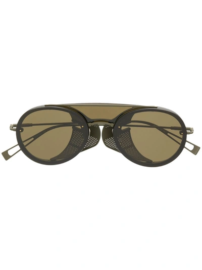Max Mara Slim Aviator Sunglasses In Green