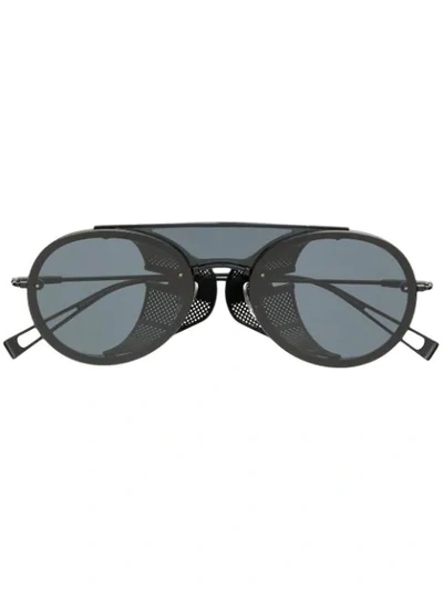 Max Mara Slim Aviator Sunglasses In Black