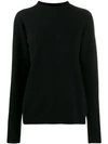 Roberto Collina Mock-collar Knit Sweater In Black