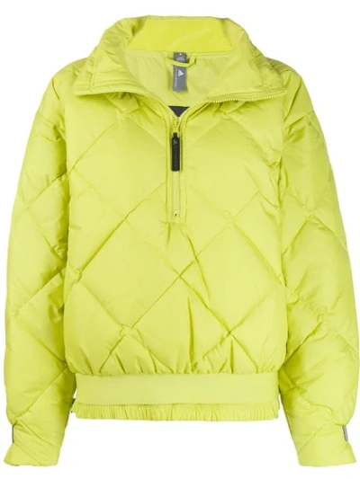 Adidas By Stella Mccartney Diamond Quilted Jacket In Green