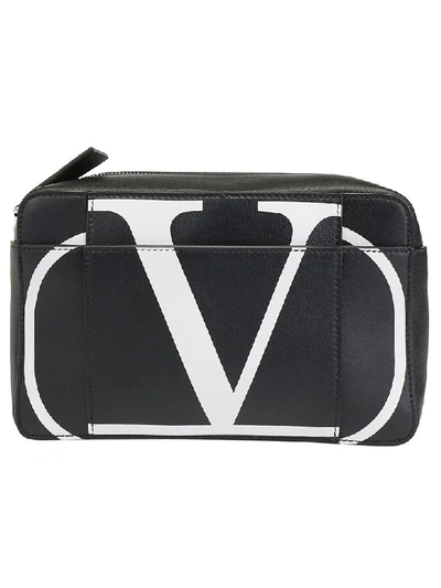 Valentino Garavani Belt Bag In Nero/bianco Ottico