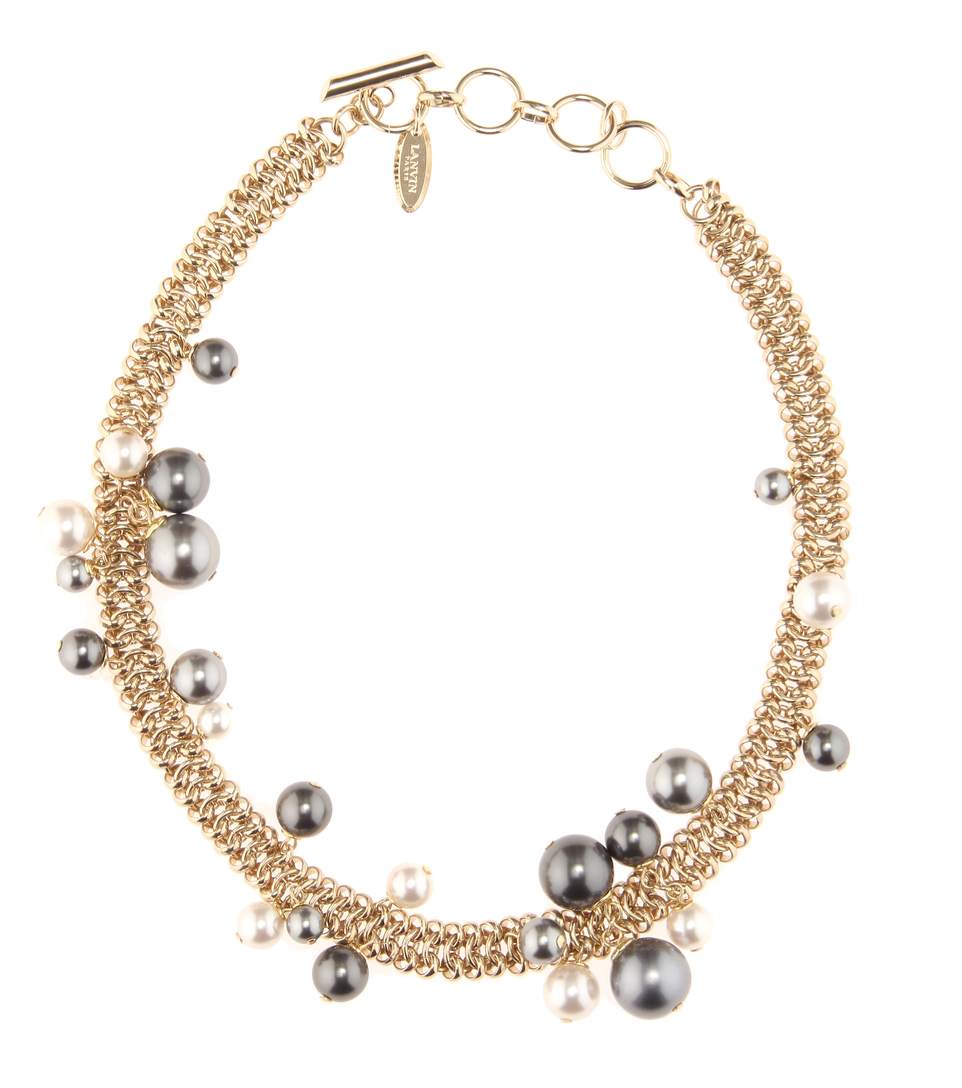 Lanvin 'perles' Swarovski Pearl Cluster Chain Necklace | ModeSens