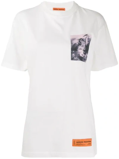 Heron Preston Graphic Print Relaxed Fit T-shirt In White