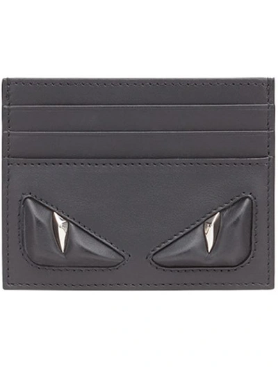 Fendi Monster Eyes Card Holder In Black