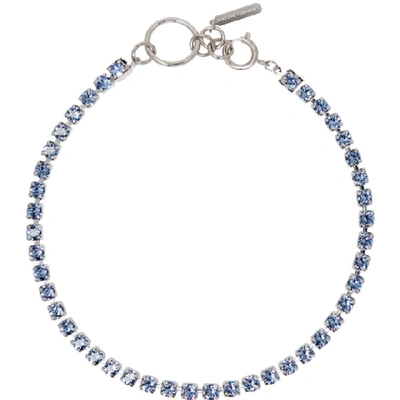 Justine Clenquet Ssense Exclusive Blue Kelsey Necklace