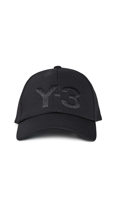 Y-3 Logo Cap In Black