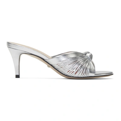 Gucci Silver Crawford Sandals In 8106 Argent