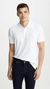 Vince Short Sleeve Classic Slub Polo Shirt In Optic White