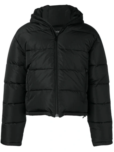 Balenciaga Black Quilted Technical Faille C-shape Jacket