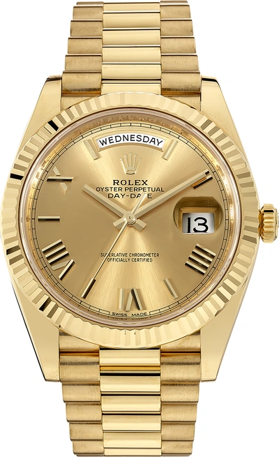 Pre-owned Rolex Day-date 228238 In Yellow Gold