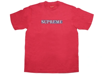 Pre-owned Supreme  Floral Logo Tee Dusty Red