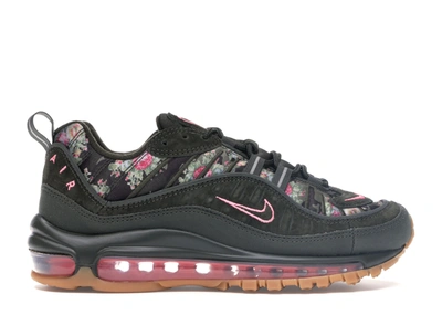 Pre-owned Nike Air Max 98 Floral Sequoia (women's) In Sequoia/metallic Black-sunset Pulse-gum Light Brown