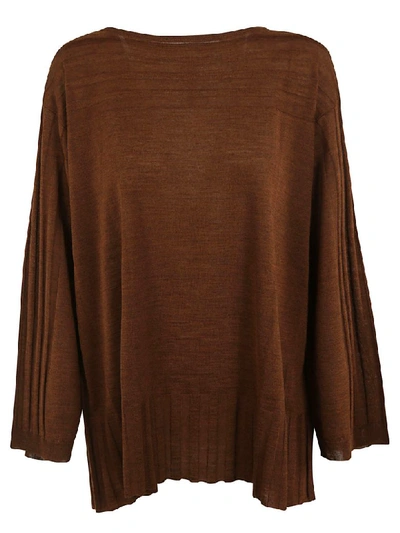 Antonio Marras Pleated Sweater In Brown