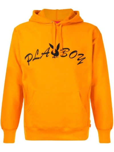 Supreme Playboy Hoodie In Orange