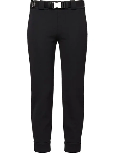 Prada Zip Detail Trousers In Black