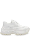 Prada Chunky Perforated Sneakers In White
