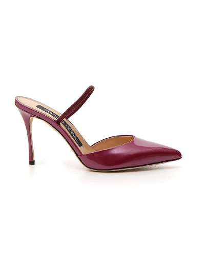 Sergio Rossi Pointed Toe Pumps In Red