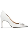 Sergio Rossi Leather Pumps In White