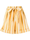 Chinti & Parker Striped Shorts In Neutrals