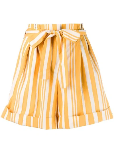 Chinti & Parker Striped Shorts In Neutrals