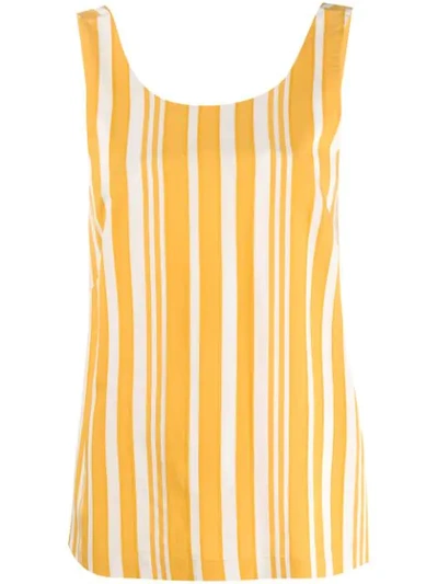 Chinti & Parker Striped Tank Top In Yellow