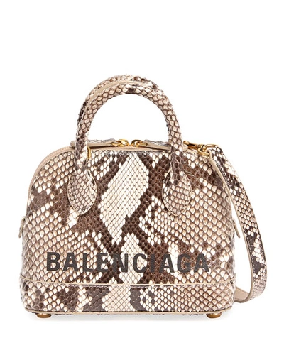 Balenciaga Ville Xxs Python Top-handle Bag