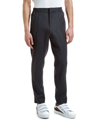 Etro Men's Flannel Jogger Pants In Gray