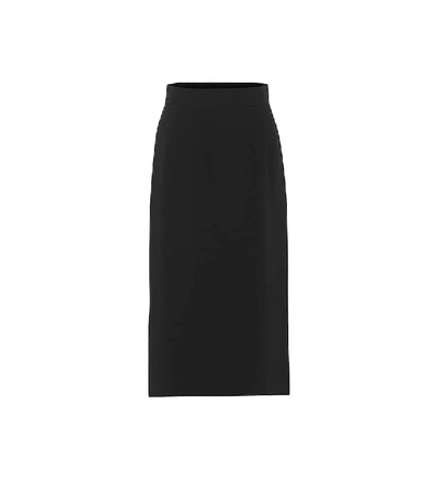 Dolce & Gabbana High-rise Stretch-cady Skirt In Black