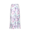 Rixo London Kelly Floral Silk-blend Midi Skirt In White,purple,fuchsia