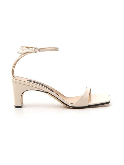 Sergio Rossi Ankle Strap Sandals In Beige