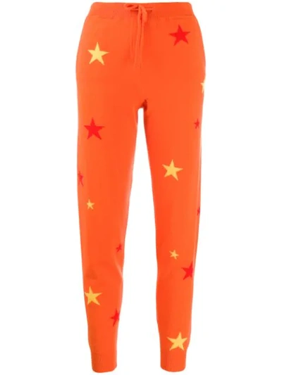 Chinti & Parker Star Patterned Track Trousers In Orange