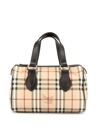 Pre-owned Burberry House Check Tote - Brown
