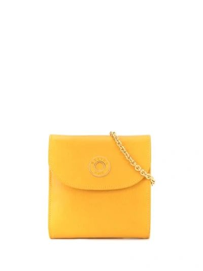 Pre-owned Celine Small Chain Belt Bag In Yellow